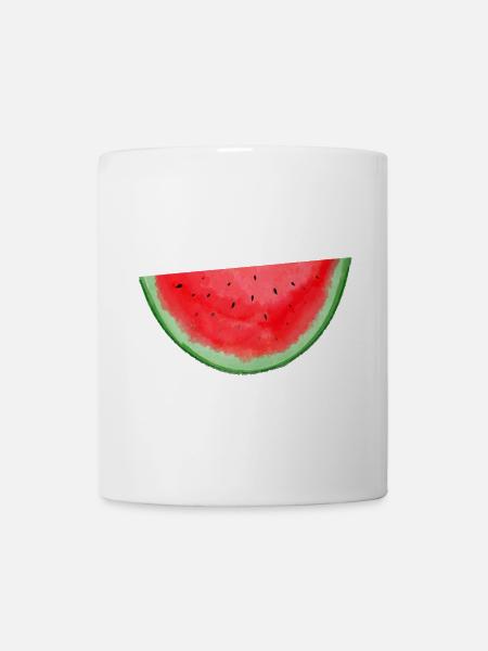 Wassermelone Aquarell - Tasse - Weiß