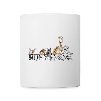 Happy Hundepapa I Hunde Papa Herrchen Fun - Tasse - Weiß - Vorne