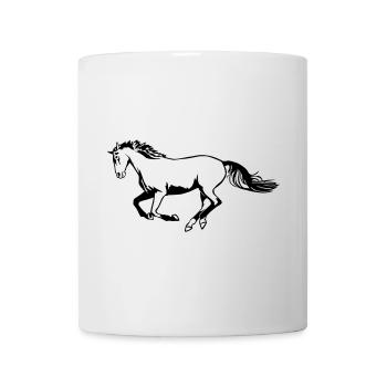 Galoppierendes Pferd - Tasse - Weiß - Vorne