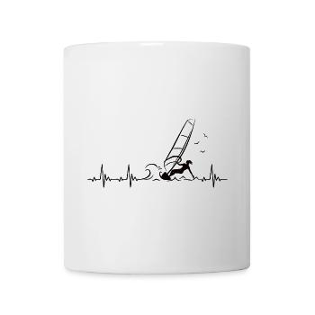 Windsurfing Heartbeat with Windsurfer Pulse - Mug - white - Front