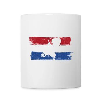 Porträt im Trikolor-Pinsel - Tasse - Weiß - Vorne