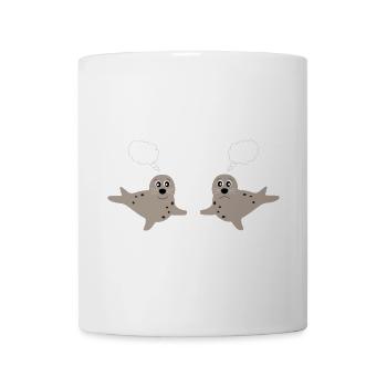 Seehund Seehunde Robbe Robben Tiere - Tasse - Weiß - Vorne