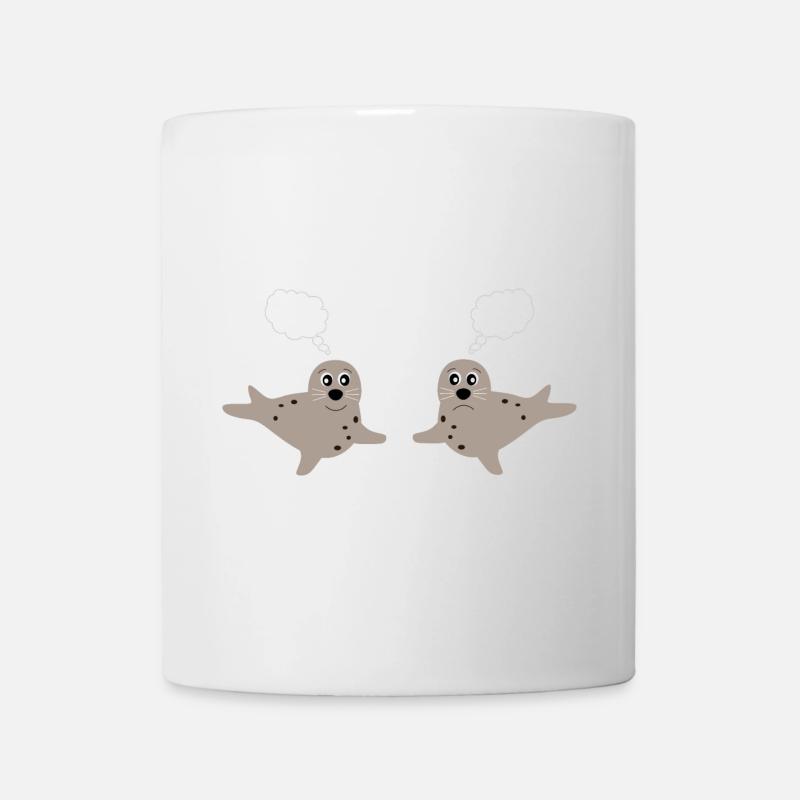 Seehund Seehunde Robbe Robben Tiere - Tasse - Weiß
