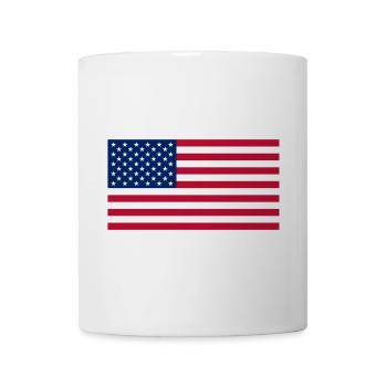 Stars and Stripes USA Flaggenkunst - Tasse - Weiß - Vorne