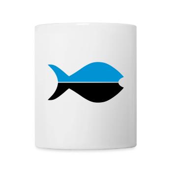 Zwei Fischhälften - Tasse - Weiß - Vorne