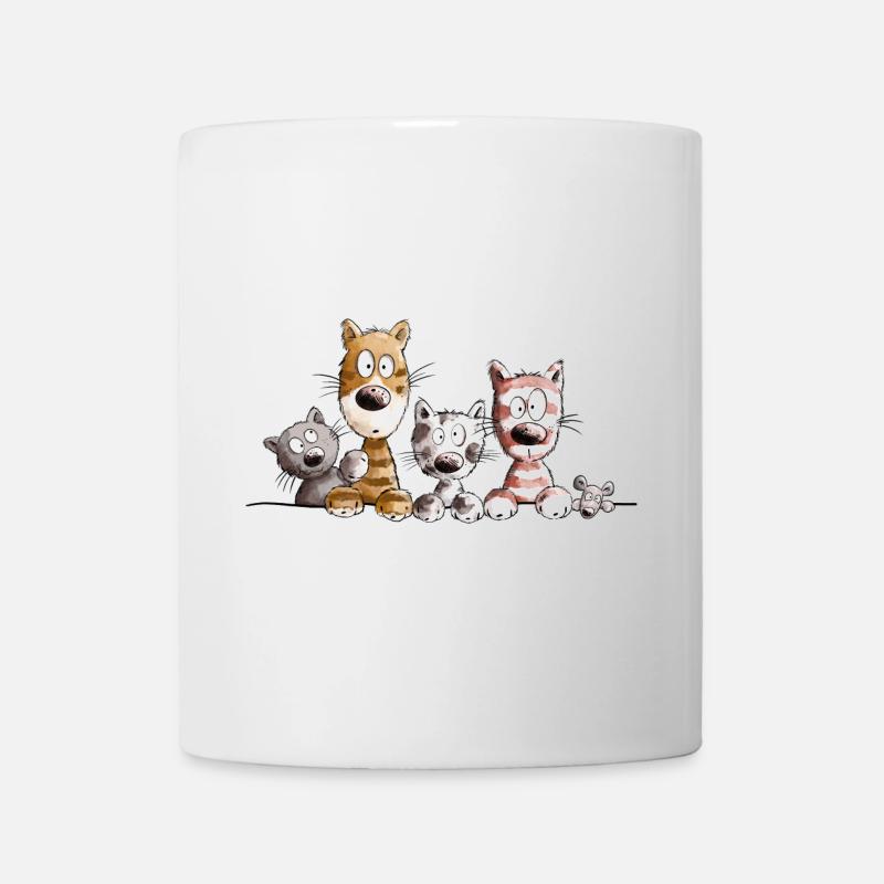 Happy Cats I Cat Friends Gift - Mug - white
