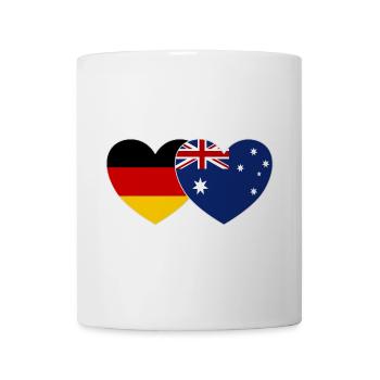 Germany Australia Flag Heart - Mug - white - Front