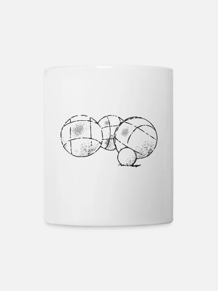 Boules de boules pour joueurs de pétanque - Mug blanc - blanc