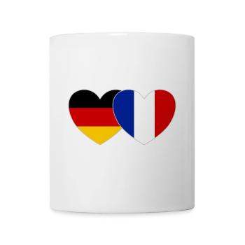 Allemagne France Drapeau Cœur - Mug blanc - blanc - Devant