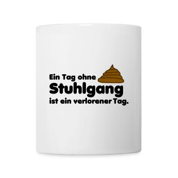 Stuhlgang Toilette Kot Haufen - Tasse - Weiß - Vorne