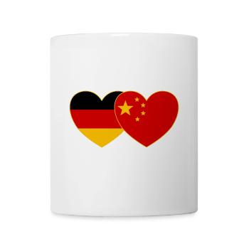 Germany China Flag Heart - Mug - white - Front
