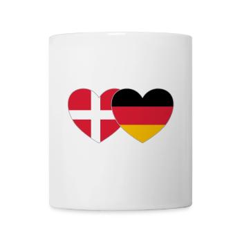 Denmark Germany Flag Heart - Mug - white - Front