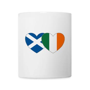 Schottland Irland Flagge Herz - Tasse - Weiß - Vorne