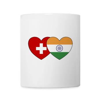Suisse Inde Drapeau Coeur - Mug blanc - blanc - Devant