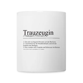 Trauzeugin Definition Hochzeit Team Bride Geschenk - Tasse - Weiß - Vorne