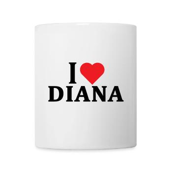 T-shirt J’adore Diana t-shirt idée cadeau - Mug blanc - blanc - Devant