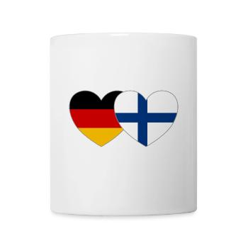 Allemagne Finlande Drapeau Cœur - Mug blanc - blanc - Devant