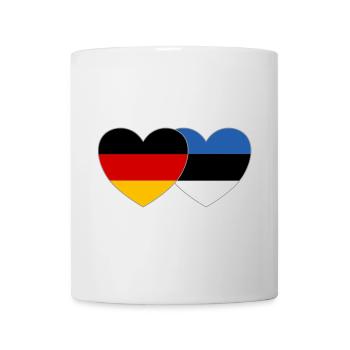 Allemagne Estonie Drapeau Coeur - Mug blanc - blanc - Devant