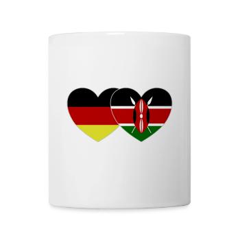 Germany Kenya Flag Heart - Mug - white - Front