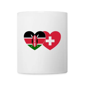 Kenya Suisse Drapeau Coeur - Mug blanc - blanc - Devant