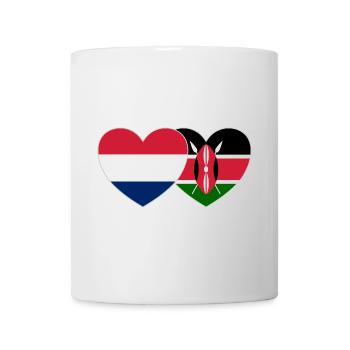 Holland Kenya Flag Heart - Mug - white - Front