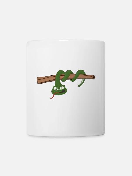 Eine Schlange hängt - Tasse - Weiß