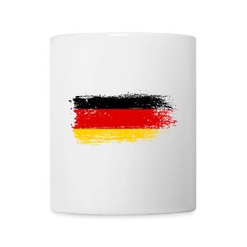 Pinselstrich Deutsche Flagge - Tasse - Weiß - Vorne