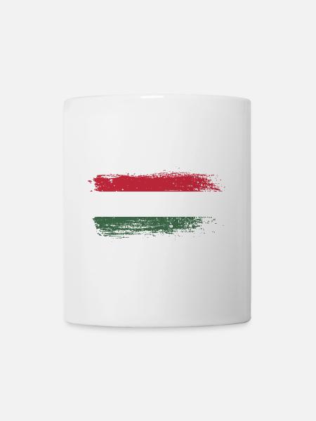 Ungarische Pinselflagge - Tasse - Weiß