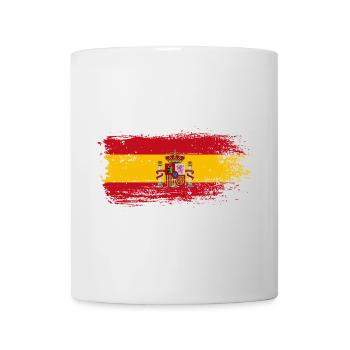 Wappen der spanischen Flagge Splash - Tasse - Weiß - Vorne