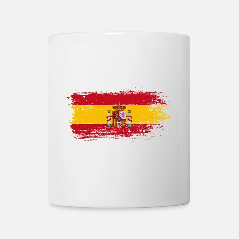 Wappen der spanischen Flagge Splash - Tasse - Weiß