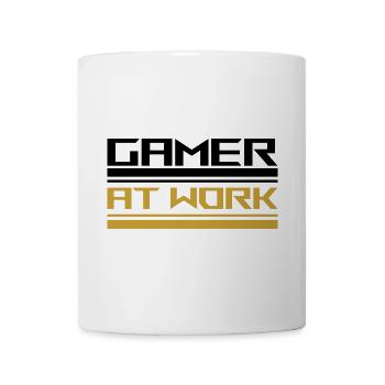 Gamer au travail noir - Mug blanc - blanc - Devant