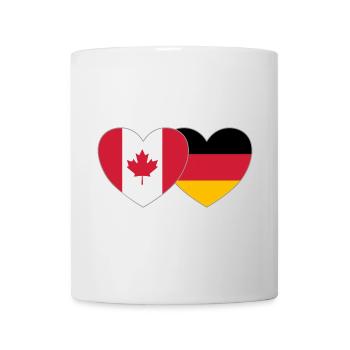 Canada Germany Flag Heart - Mug - white - Front