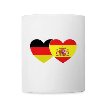 Allemagne Espagne Drapeau Cœur - Mug blanc - blanc - Devant