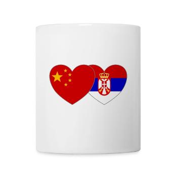 China Serbia Flag Heart - Mug - white - Front