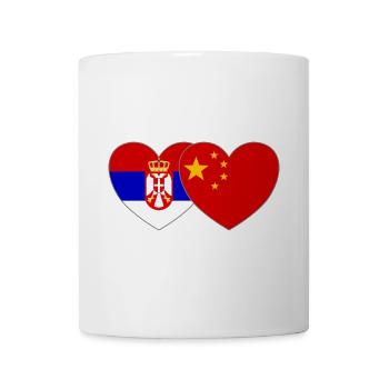 Serbia China Flag Heart - Mug - white - Front
