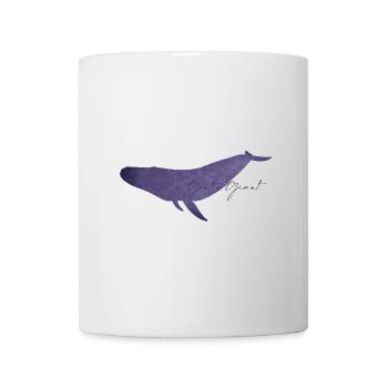 Sanfter Wal Blumendesign - Tasse - Weiß - Vorne