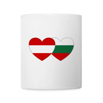 Austria Bulgaria Flag Heart - Mug - white - Front