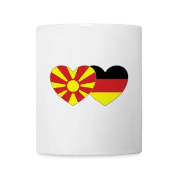 Macedonia Germany Flag Heart - Mug - white - Front
