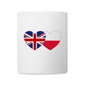 Großbritannien Polen Flagge Herz - Tasse - Weiß - Vorne