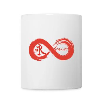Unendliches Symbol und Ewigkeit auf Japanisch (rot) - Tasse - Weiß - Vorne