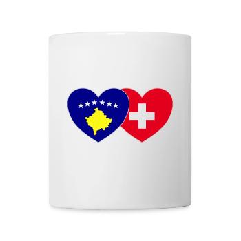 Drapeau suisse du Kosovo - Mug blanc - blanc - Devant