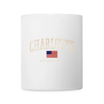 Charlotte, Caroline du Nord, États-Unis, design - Mug blanc - blanc - Devant