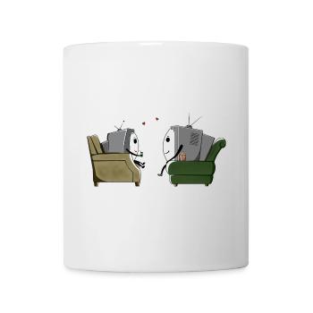 Fernsehen - Tasse - Weiß - Vorne