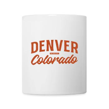 Denver Colorado Retro Script Logo - Mug - white - Front