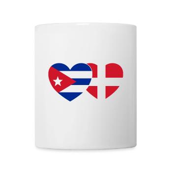 Kuba Dänemark Flagge Herz - Tasse - Weiß - Vorne