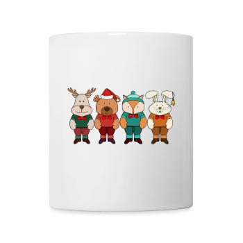 Entzückende Tiere bereit für den Winter - Tasse - Weiß - Vorne