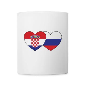 Croatie Russie Flag Coeur - Mug blanc - blanc - Devant