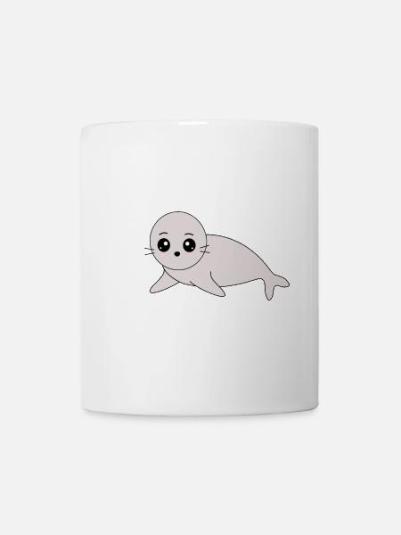 Sceaux, phoques, phoques, phoques animaux - Mug blanc - blanc