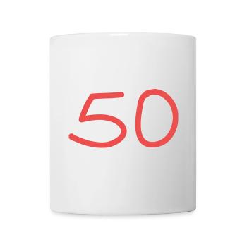 50th birthday fifty pink number pink - Mug - white - Front