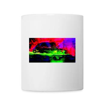 Neon Abstract Retro Car Design Coop Artist BiBi - Tasse - Weiß - Vorne